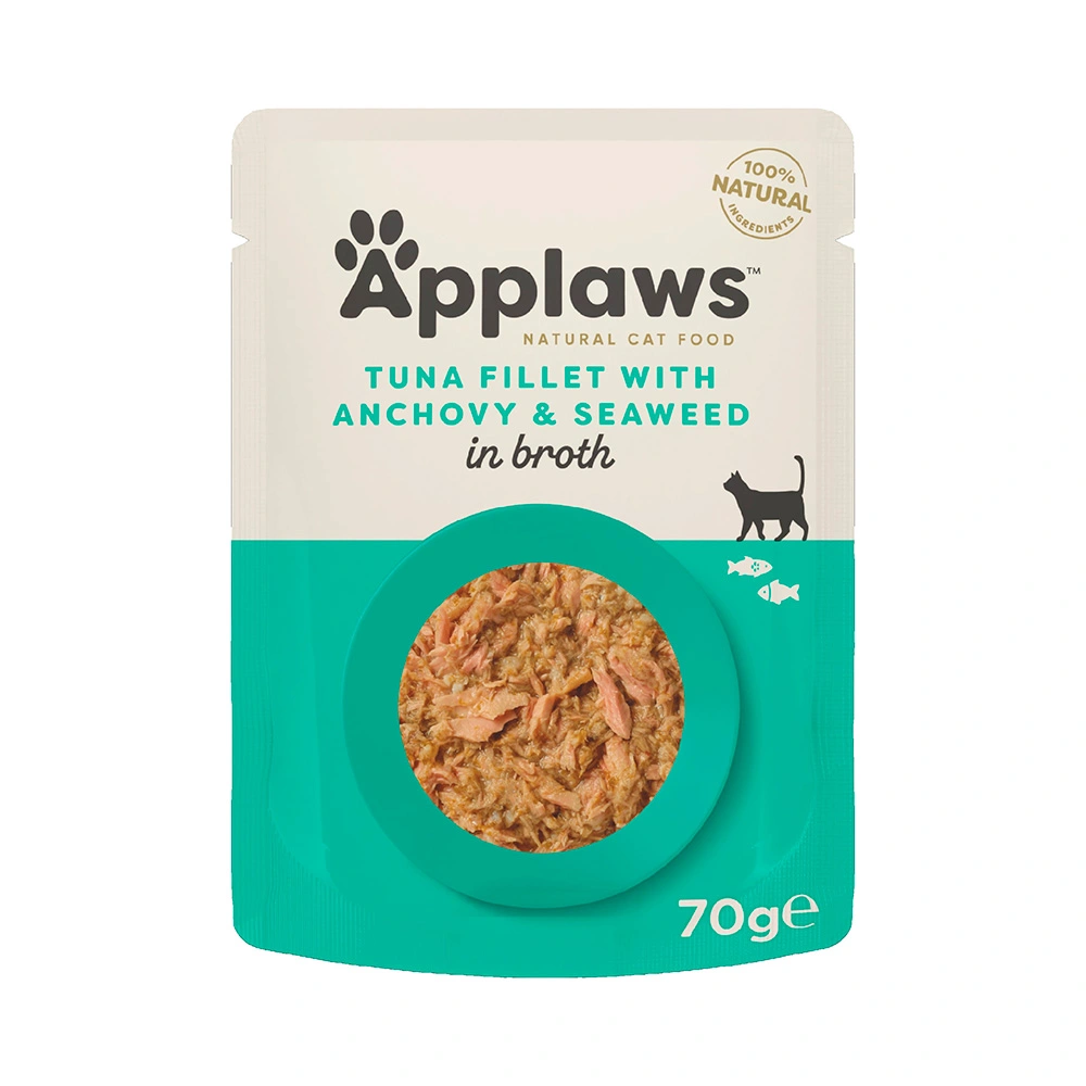 Applaws Kattevådmad Tun - ansjoser og tang 70 g (pouch)